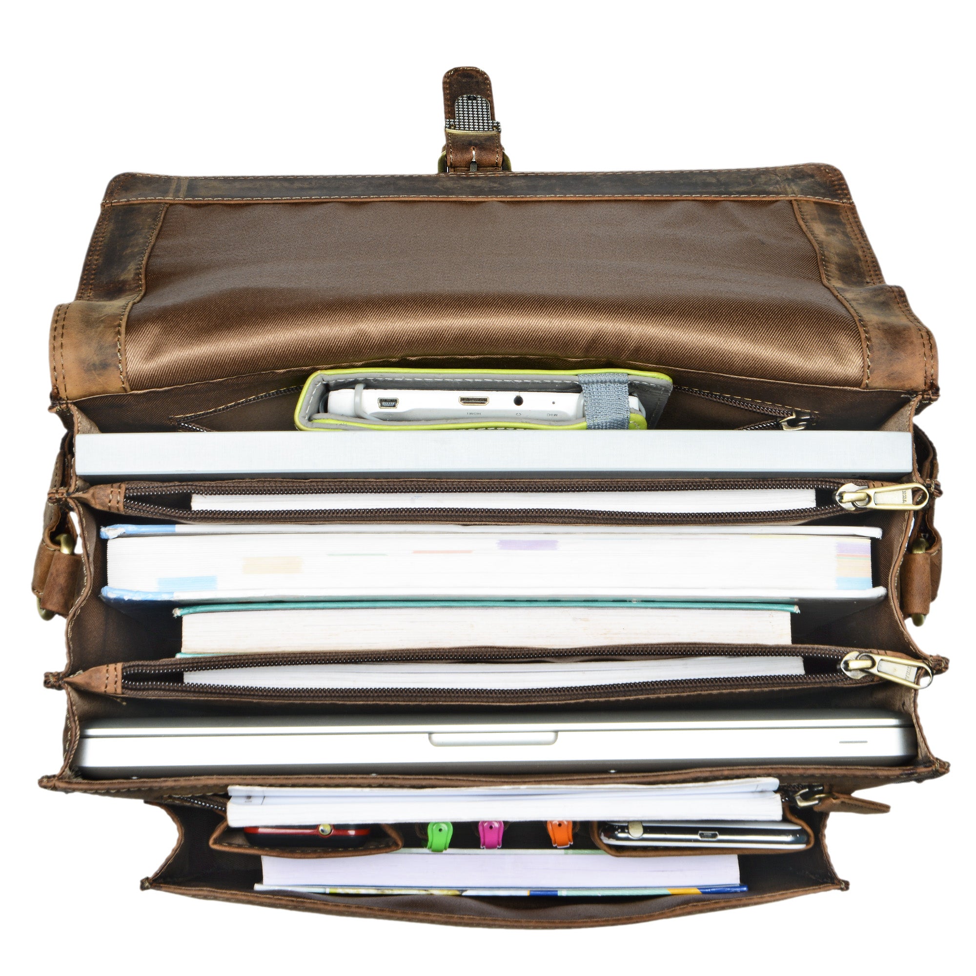 Leder Bürotasche Herren braun