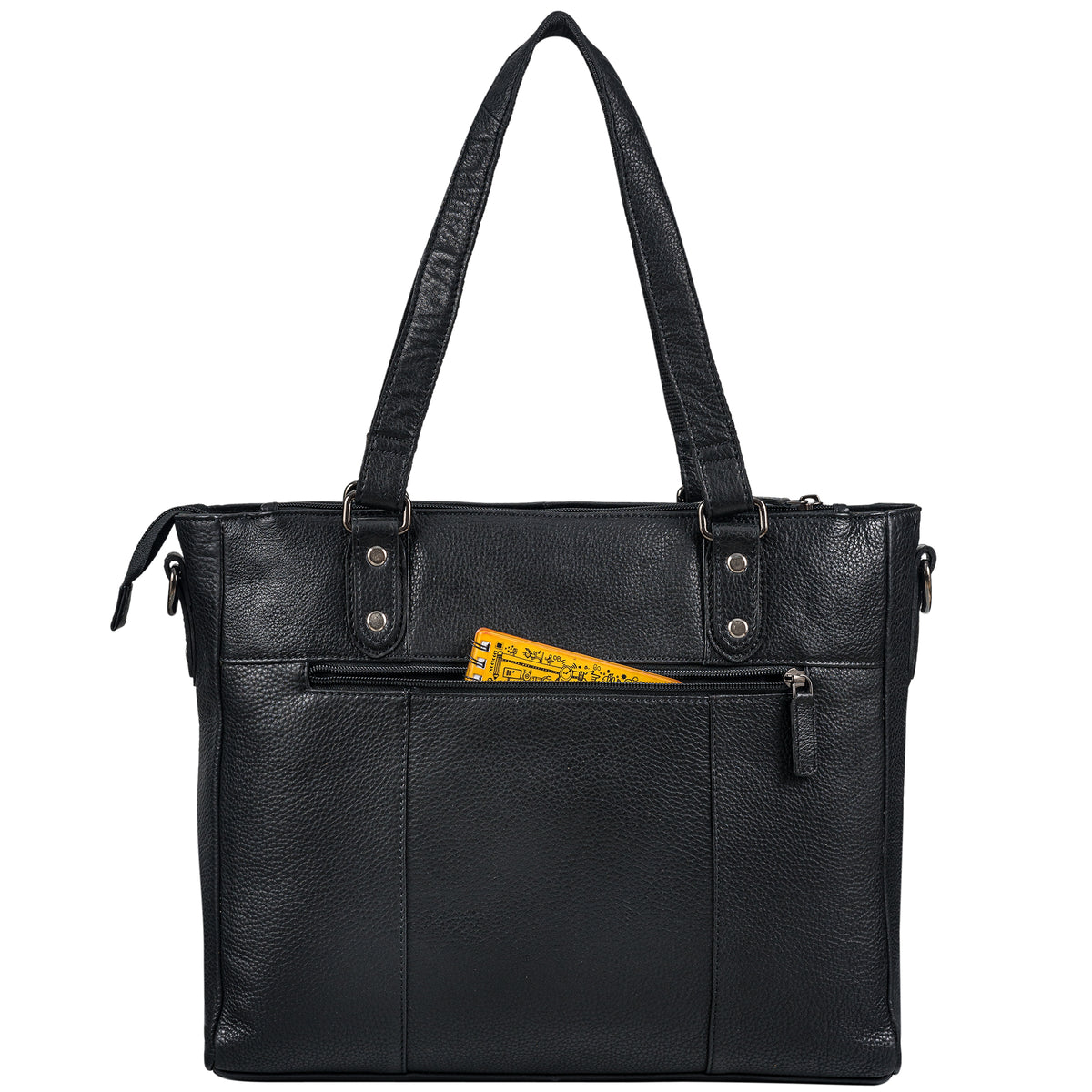 Shopper Damen Leder schwarz