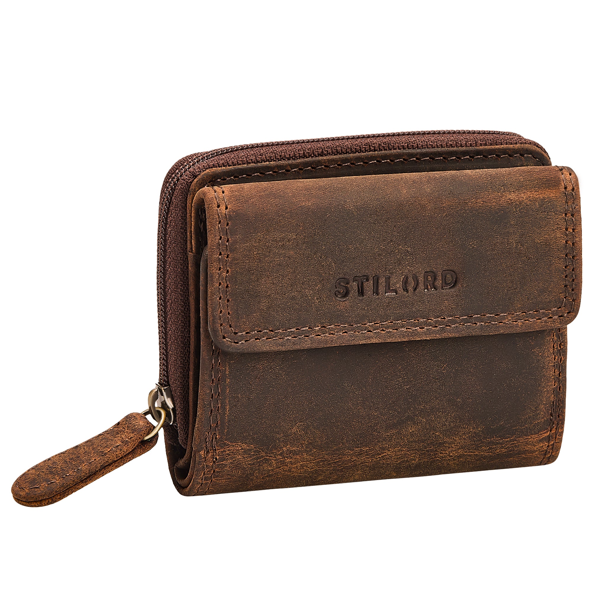 echt ledergeldbörsen für damen braun
