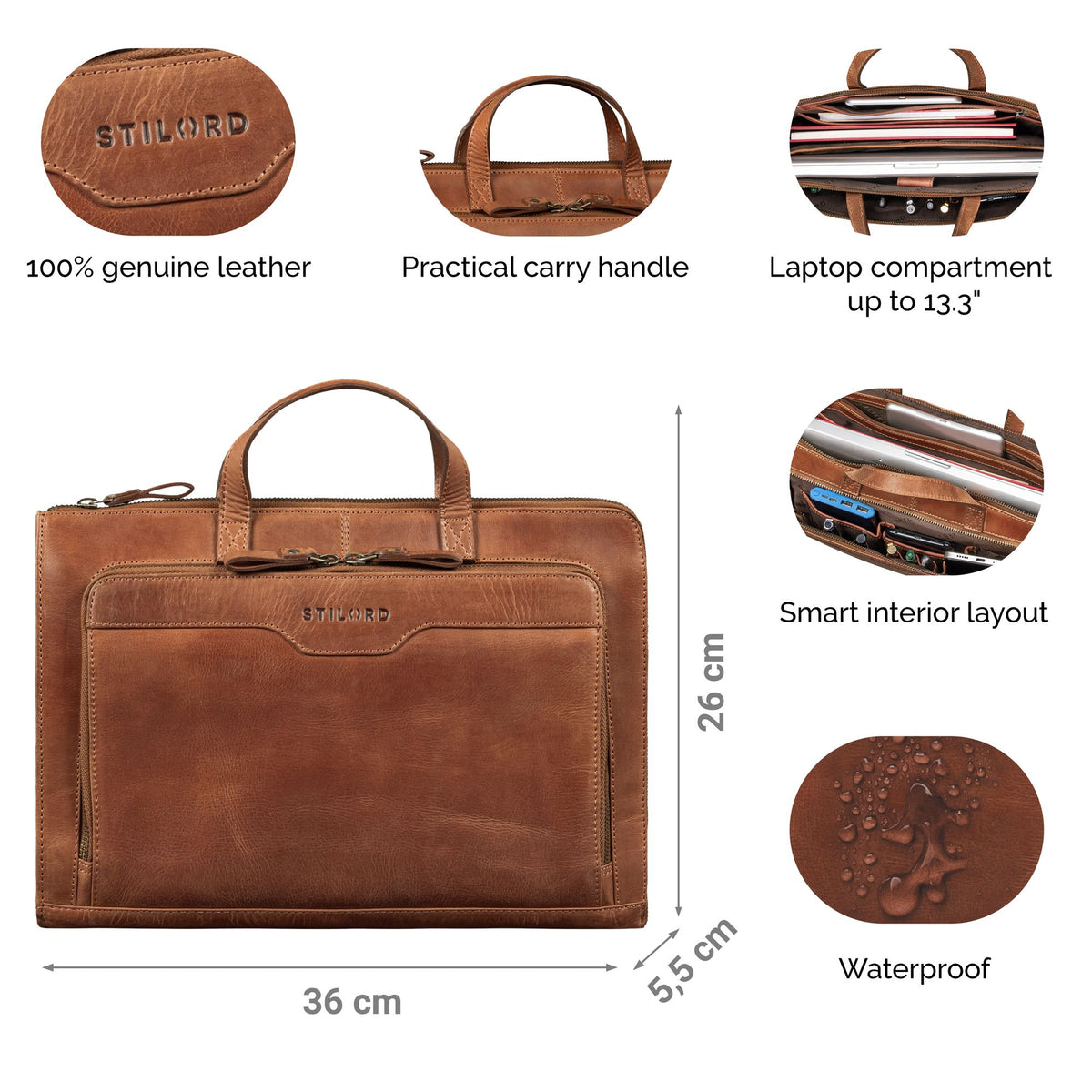 brown leather laptop bag 13 inch