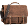 "Clifford" Vintage Leather Laptop Briefcase for Men