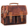 "Jeffrey" Genuine Leather Teacher’s Bag – Large Vintage Briefcase for Men & Women