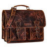 B-Stock  "Jeffrey" Teacher Briefcase Leather