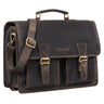 "Jeffrey" Genuine Leather Teacher’s Bag – Large Vintage Briefcase for Men & Women