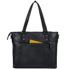 Shopper Damen Leder schwarz