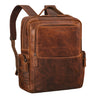 "Gino" Stylish Business Leather Backpack Men Women for 15.6 - 17 Inch Laptop