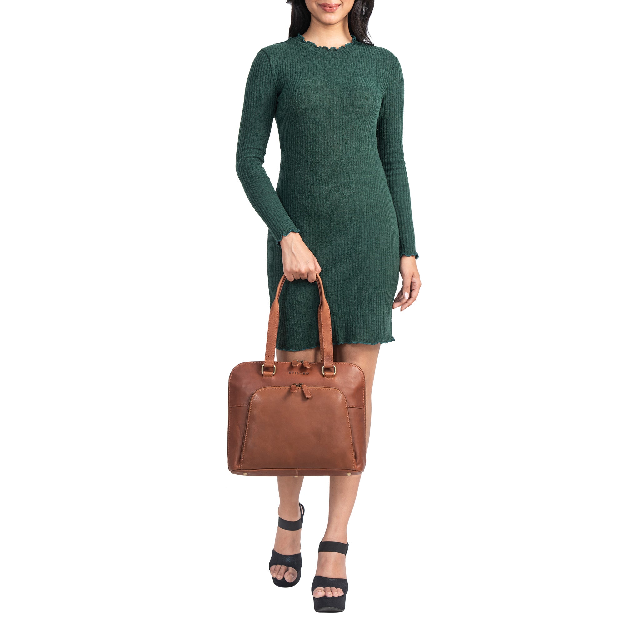 Damen Umhängetasche braun Elegant