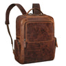 "Gino" Stylish Business Leather Backpack Men Women for 15.6 - 17 Inch Laptop