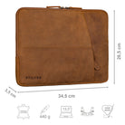 braune Leder Laptoptasche