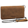 "Leonidas" Leather Wallet Men with Chain RFID