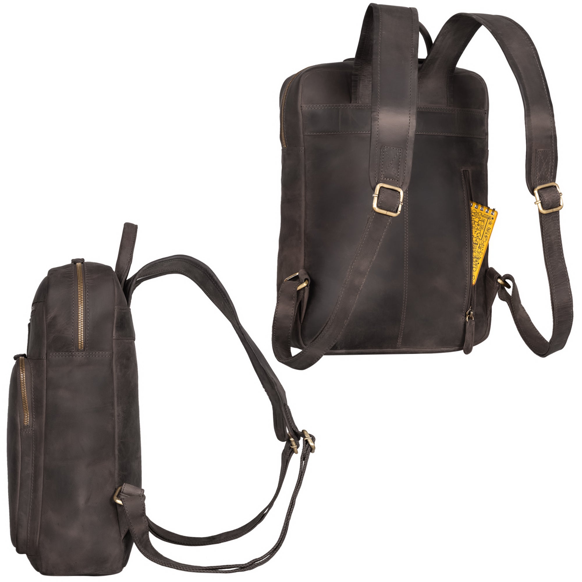 Herren Lederrucksack Schule