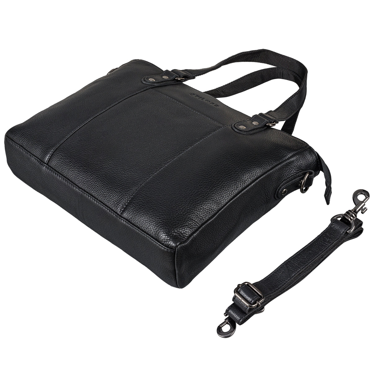 Große Tasche Arbeit schwarz Leder