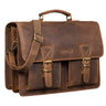 "Jeffrey" Genuine Leather Teacher’s Bag – Large Vintage Briefcase for Men & Women