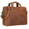 "Thompson" Briefcase Laptop Bag Leather