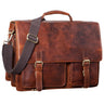 "Clifford" Vintage Leather Laptop Briefcase for Men