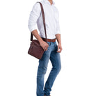 Cross Body Bag Leder Herren klein