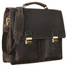 "Tiberius" Vintage Leather Briefcase Portfolio Men