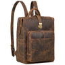 "Lorraine" Vintage Leather Backpack Women Large 15.6 Inch Laptop