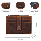 small bank card wallet brown
