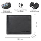 rfid wallet leather black men