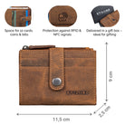 rfid card wallet leather brown