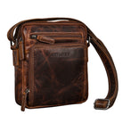 Leder Handtasche Echt Leder dunkelbraun herren