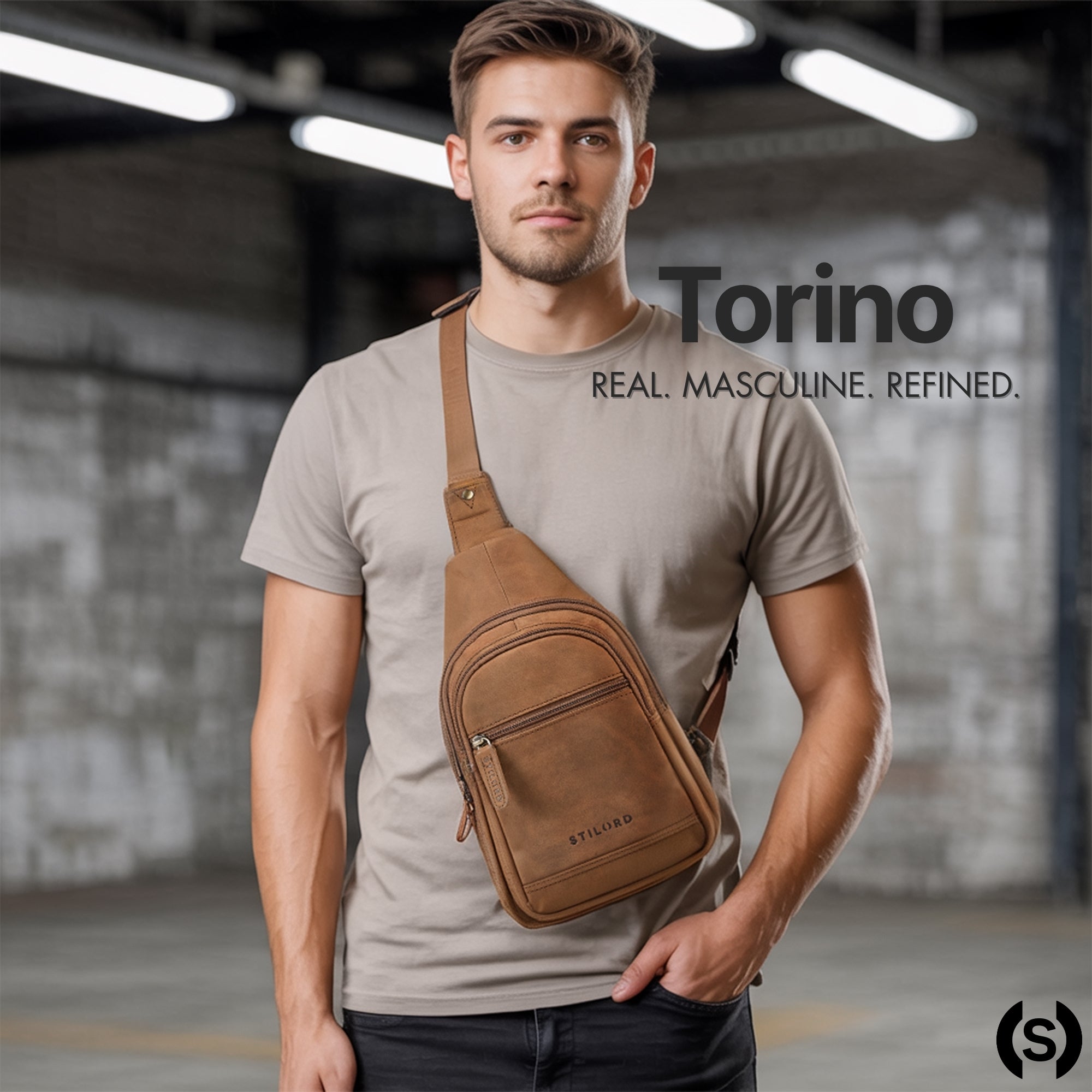 small brown sling bag genuine leather brown