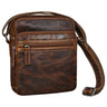 "Kony" Vintage Leather Shoulder Bag for Men - Robust Small Messenger Bag