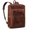 "Gilbert" Large Leather Backpack for Men and Women 15 - 16 Inch Laptop