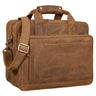 "Excelsior" XXL Real Leather Briefcase for Men 17+ Inch Laptop