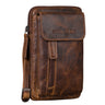 "Mael" 2-in-1 Leather Messenger Bag Men Small Mobile Phone Bag Belt Bag