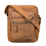 "Rayo" Small Genuine Leather Man Bag with Compartments
