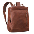Business Rucksack Damen Leder Großer Lederrucksack 15.6 - 16 Zoll Cognac