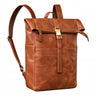 "Cairo" Leather Rolltop Laptop Backpack 15.6 - 17 Inch