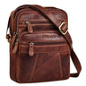 "Omar" Real Leather Shoulder Bag Mens Small Messenger Bag for 8.4 Inch Tablet
