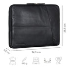 schwarze Laptop Hülle Leder