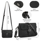 Black leather crossbody bag small leather for women