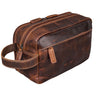 "Marbella" Leather Toiletry Bag for Men & Women - Large Wash Bag