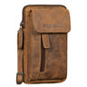 "Mael" 2-in-1 Leather Messenger Bag Men Small Mobile Phone Bag Belt Bag