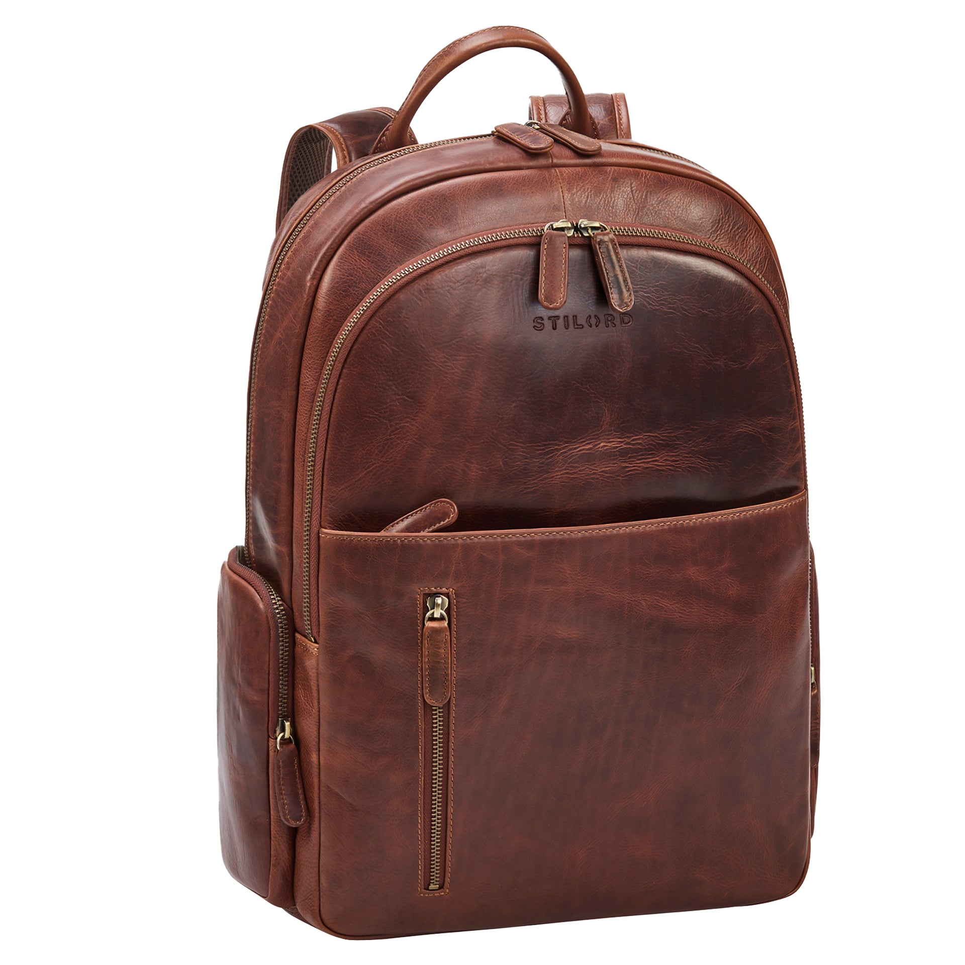 15.6 laptop backpack leather Vintage for 15.6-inch Heavy duty zippers and hardware Travel laptop backpack 15,6" -